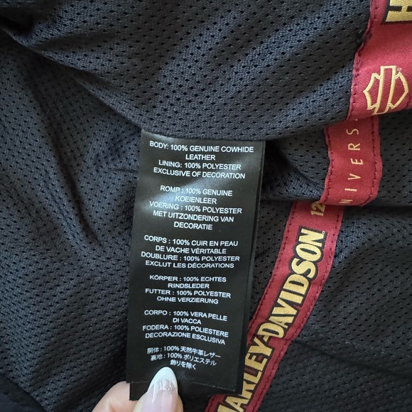 HARLEY-DAVIDSON WOMENS 120TH ANNIVERSARY TRIPLE VENT SYSTEM LEATHER JACKET (NWT) - Picture 3 of 8